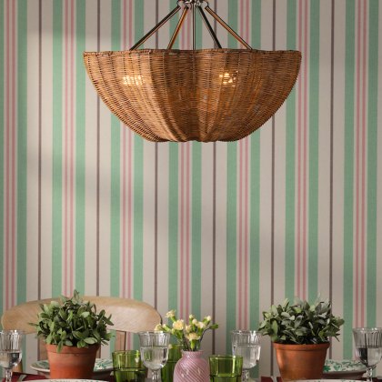 Joules - Braywick 3 Light Pendant Satin Bronze and Rattan shade Joules - Braywick 3 Light Pendant Satin Bronze and Rattan shade