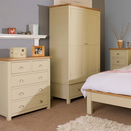 Bridgend - 2+3 Drawer Chest (Stone) Bridgend - 2+3 Drawer Chest (Stone)