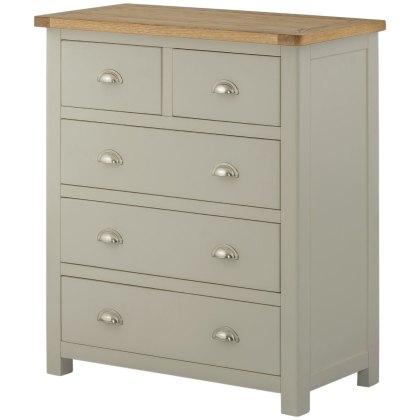 Bridgend - 2+3 Drawer Chest (Stone) Bridgend - 2+3 Drawer Chest (Stone)