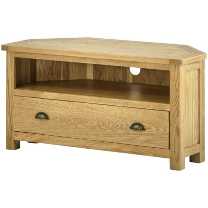 Bridgend - Corner TV Cabinet (Oak) Bridgend - Corner TV Cabinet (Oak)