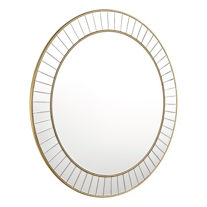 Laura Ashley - Clemence Large Round Mirror Gold