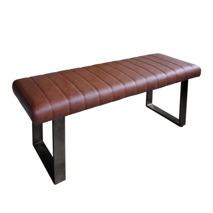 Roxburgh - Low Bench (Tan Faux Leather) Roxburgh - Low Bench (Tan Faux Leather)