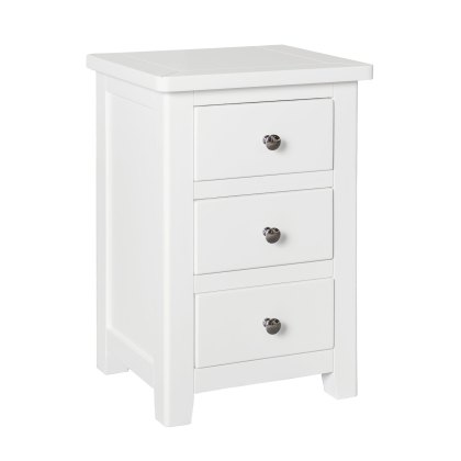 Hartford - Three Drawer Bedside Cabinet (White) Hartford - Three Drawer Bedside Cabinet (White)