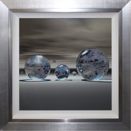 Abstract - Silver Spheres Square Right Liquid Art(R3) Abstract - Silver Spheres Square Right Liquid Art(R3)