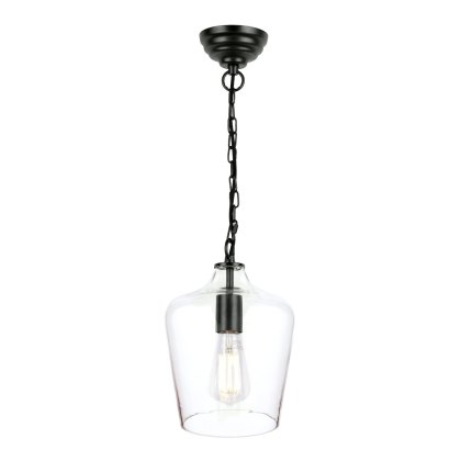 Laura Ashley - Ockley Bottle Pendant Glass Matt Black Laura Ashley - Ockley Bottle Pendant Glass Matt Black