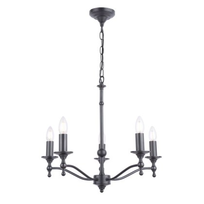 Laura Ashley - Ludchurch 5 Light Chandelier Industrial Fitting Only (Black) Laura Ashley - Ludchurch 5 Light Chandelier Industrial Fitting Only (Black)