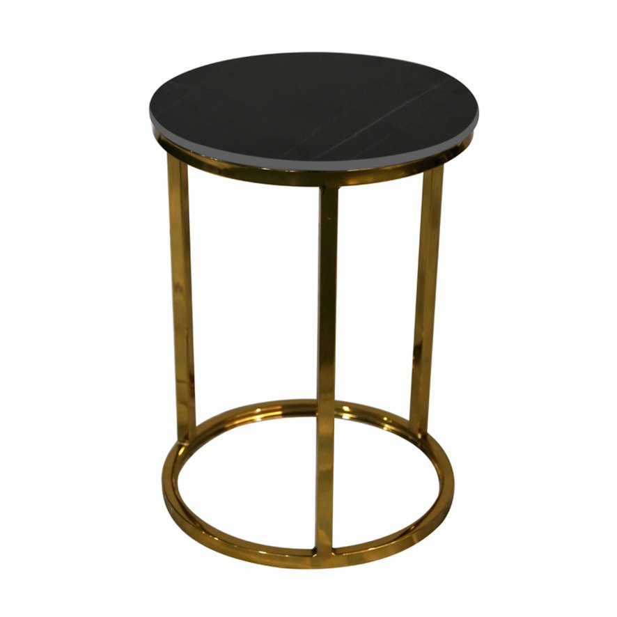 Value Mark Furniture Berkshire - Round End Table (Black Ceramic)