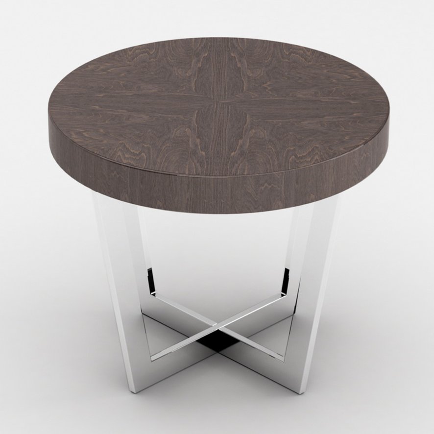 Value Mark Furniture Orion - Circular End Table (Acorn)