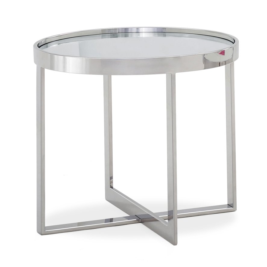 Value Mark Furniture Galactica - End Table (Stainless Steel)