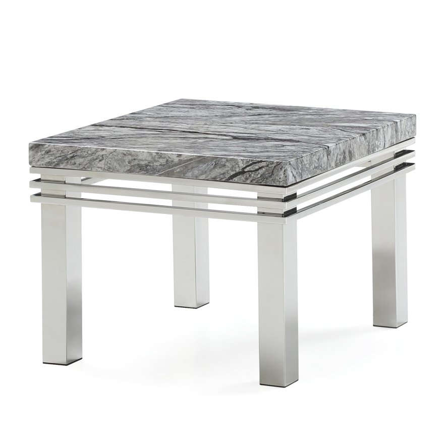 Value Mark Furniture Mercury - End Table (Grey Marble)