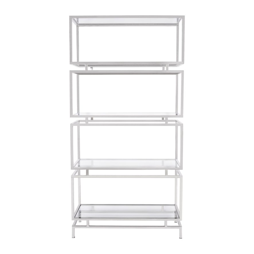 Libra Abington - Clear Glass Display Unit with Stainless Steel Frame