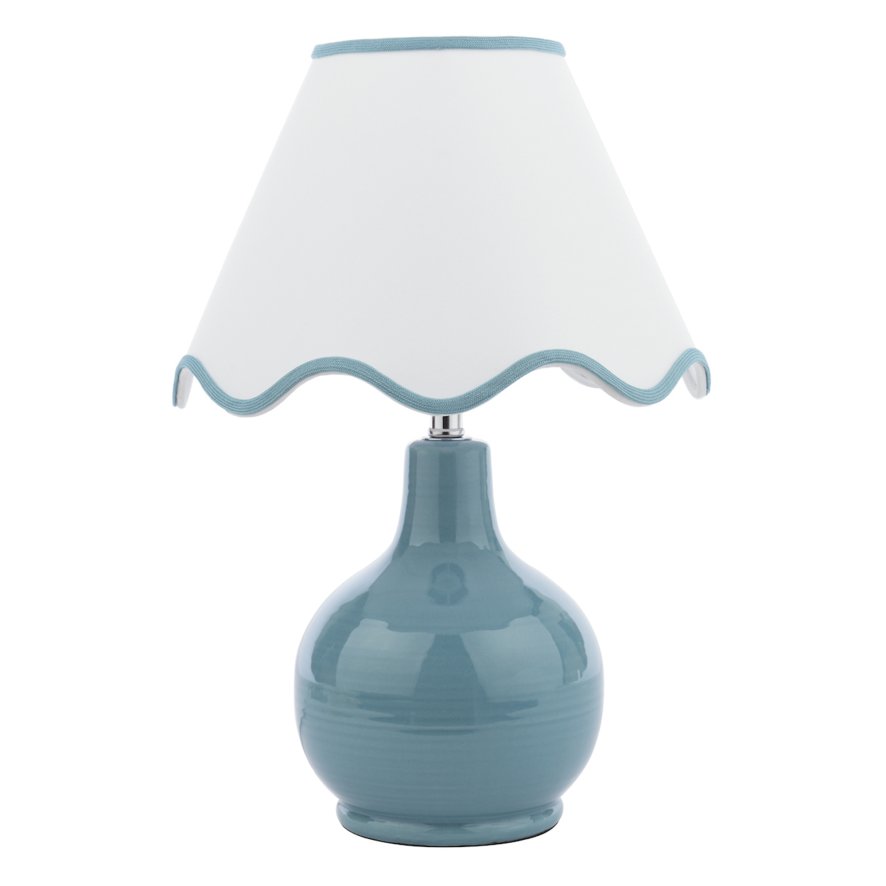 Laura Ashley Laura Ashley - Bramhope Table Lamp (Blue Ceramic With Shade)