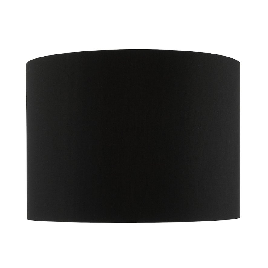 Dar Lighting Dar - Roja Cotton Drum Shade 24cm (Black)