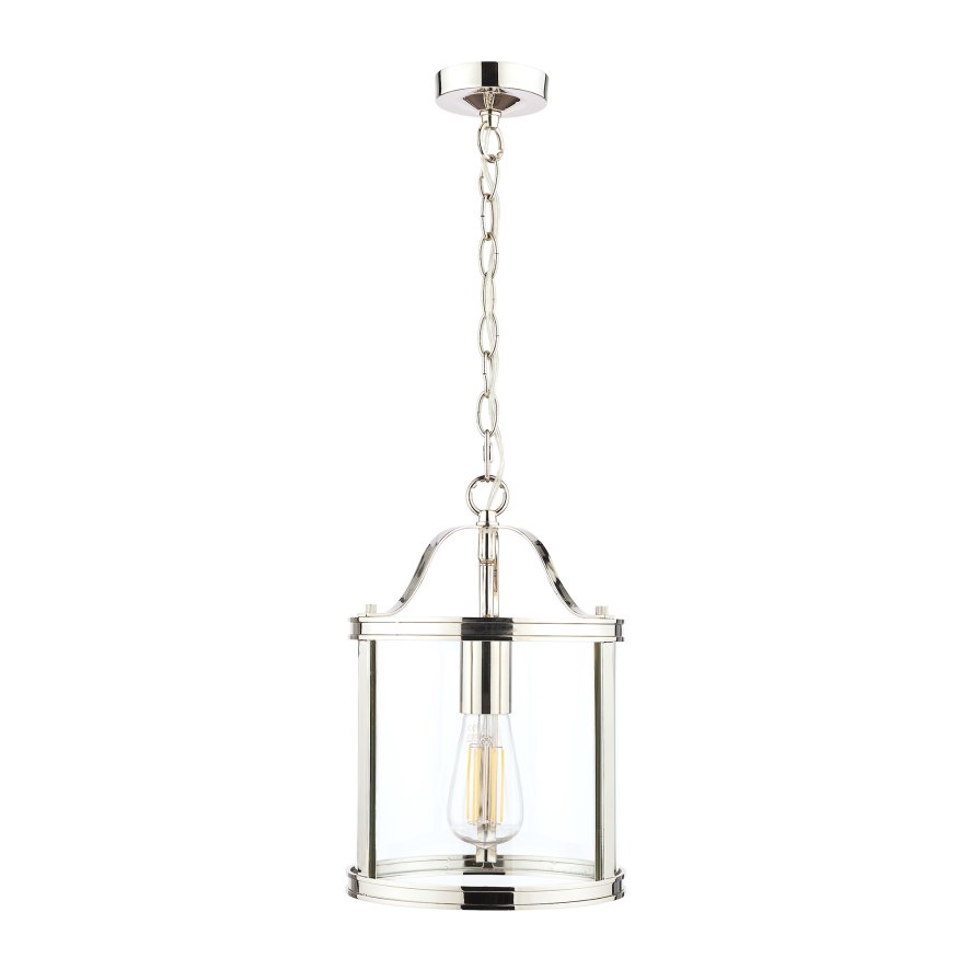 Laura Ashley Laura Ashley - Harrington Lantern Polished Nickel Glass