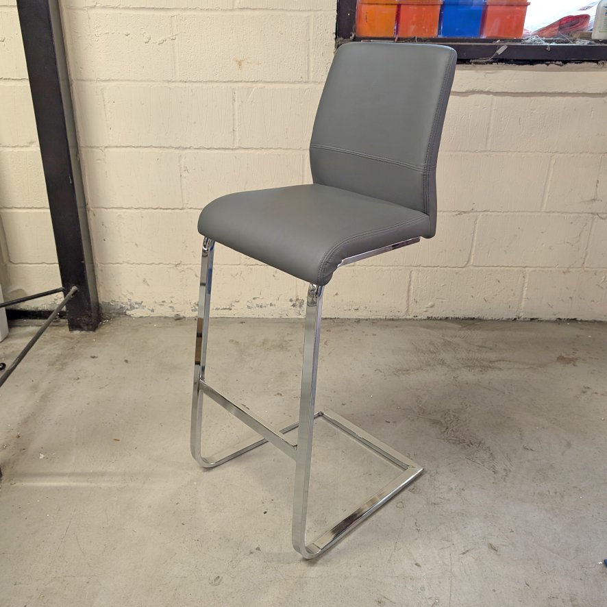 Furniture Link Seattle - Bar Stool (Grey Faux Leather)