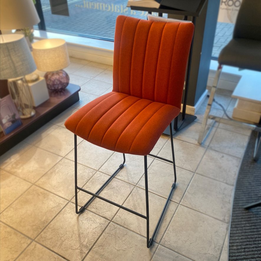 Classic Furniture Aura - Bar Stool (Burnt Orange Fabric)