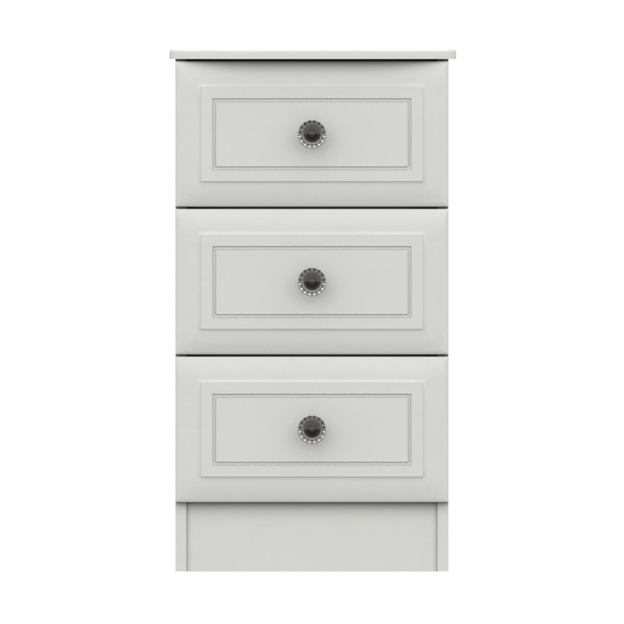 One Call Furniture Devon - Three Drawer Bedside Chest (Soft Close)