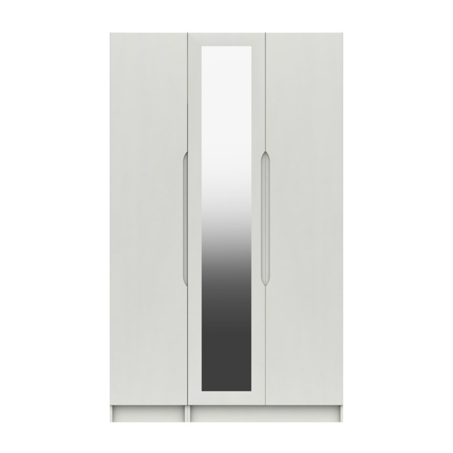 One Call Furniture Paignton - Tall Three Door Wardrobe with Two Mirrors (Soft Close)