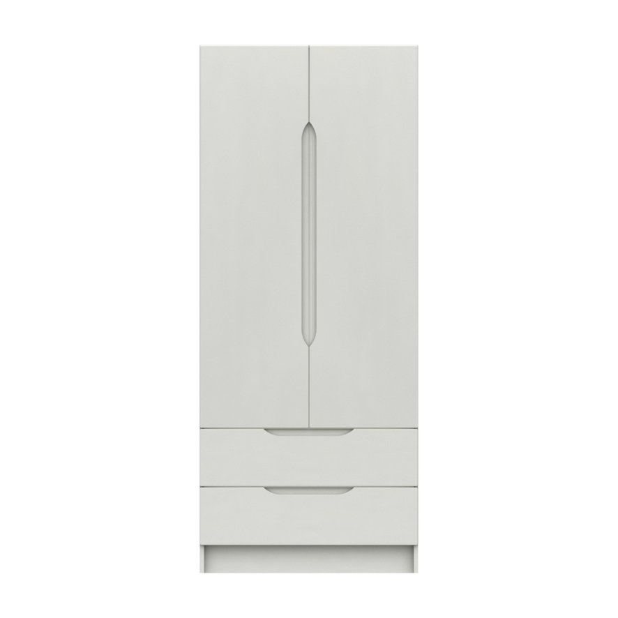 One Call Furniture Paignton - Two Door Wardrobe with Drawers (Soft Close)