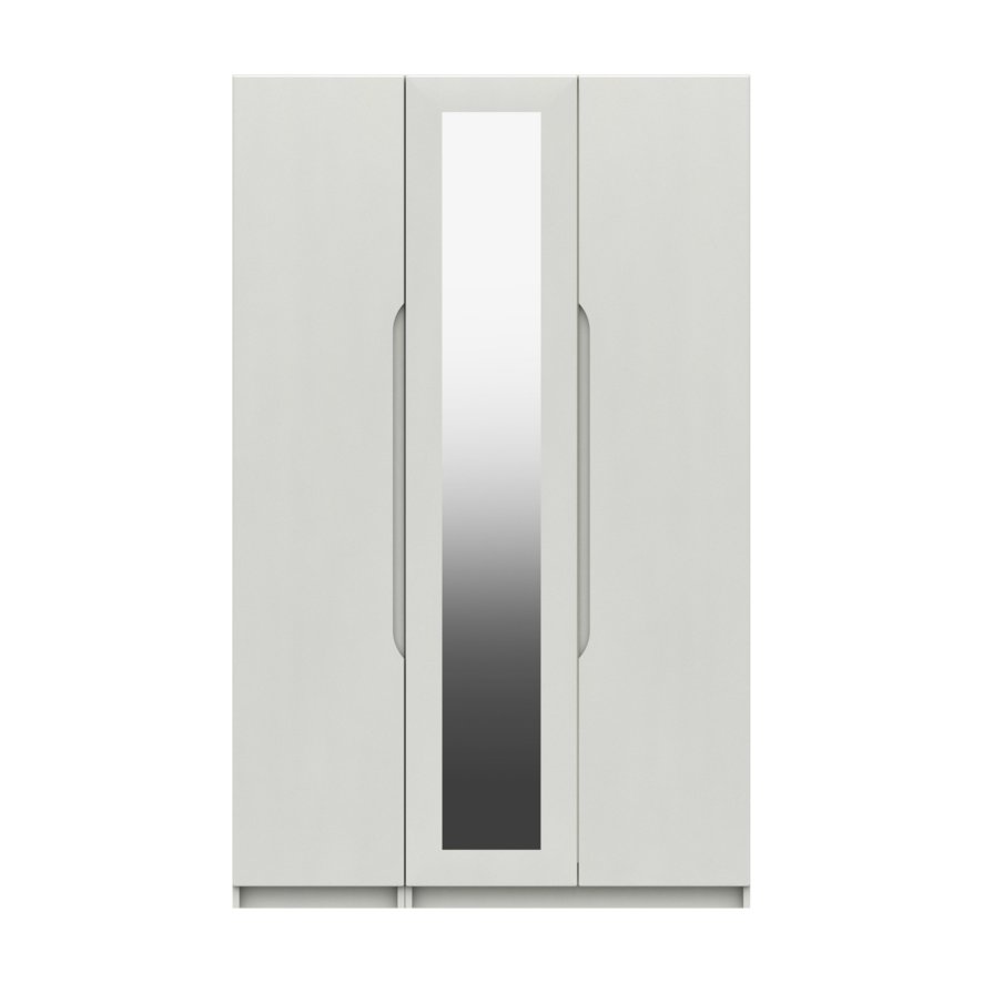 One Call Furniture Paignton - Three Door Bifold Wardrobe with Mirror (Soft Close)