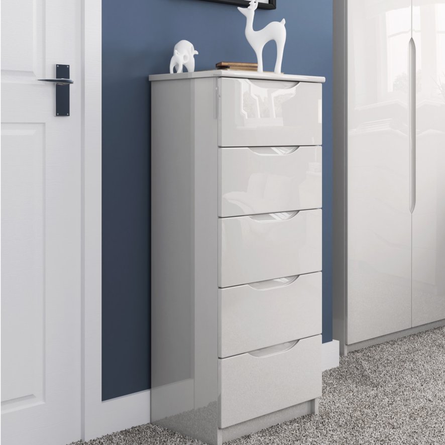 One Call Furniture Paignton - Five Drawer Tallboy (Soft Close)