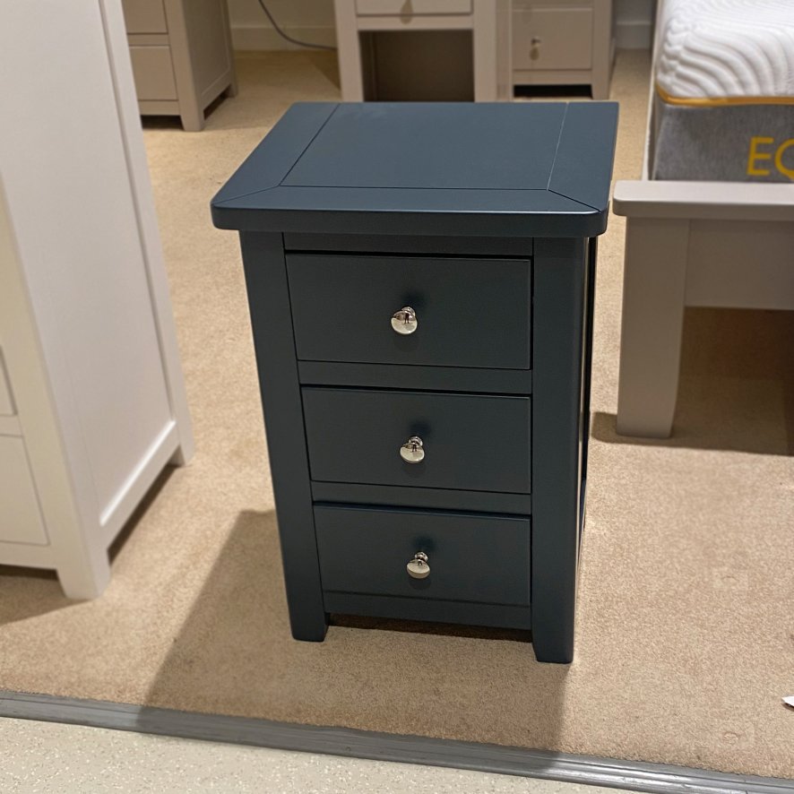 Classic Furniture Hartford Bedroom - Painted 3 Drawer Bedside (Blue)