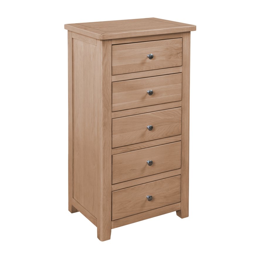 Classic Furniture Hartford - 5 Drawer Wellington Chest (Oak)