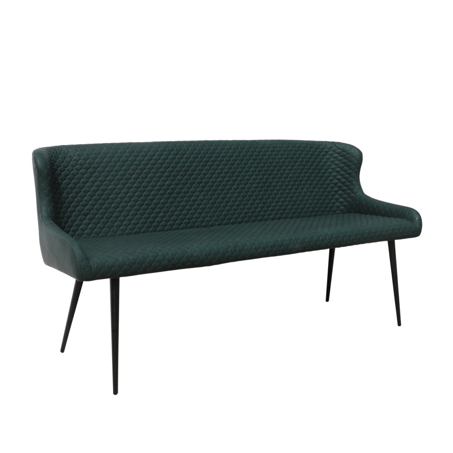 Classic Furniture Gibralta - Bench (Bottle Green Faux Leather)