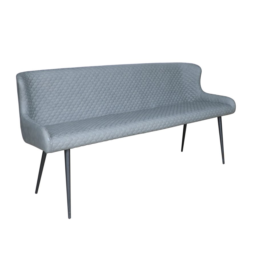 Classic Furniture Gibralta - Bench (Slate Grey Faux Leather)