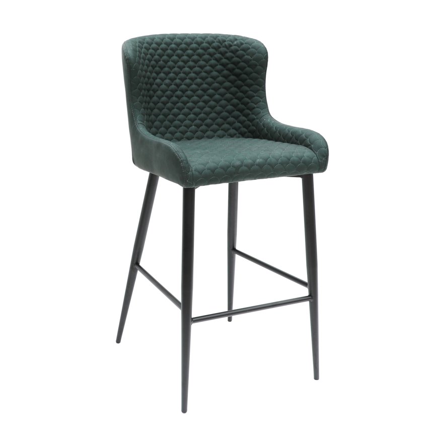 Classic Furniture Gibralta - Bar Stool (Bottle Green Faux Leather)