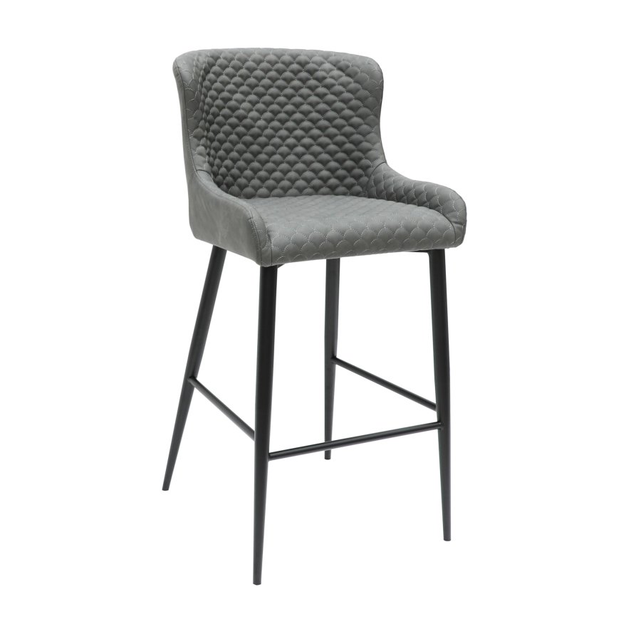 Classic Furniture Gibralta - Bar Stool (Slate Grey Faux Leather)