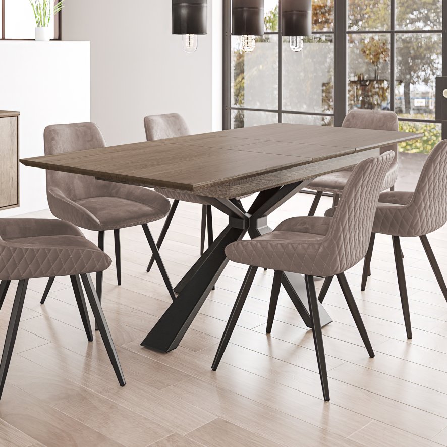 Classic Furniture Malta - Extending Table with Metal Base (160cm)