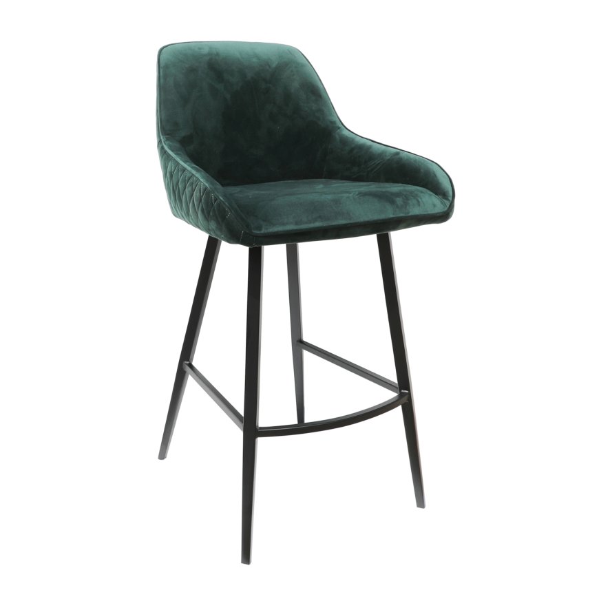 Classic Furniture Malta - Bar Stool (Forest Green Velvet)