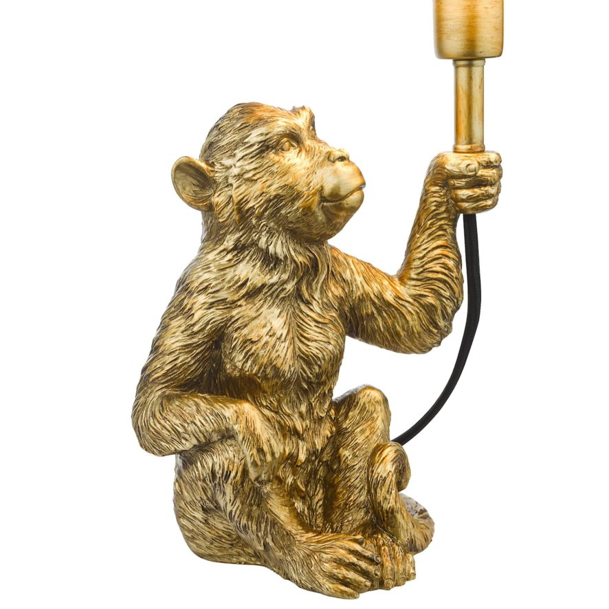 Dar Lighting Dar - Zira Monkey Table Lamp Gold With Shade