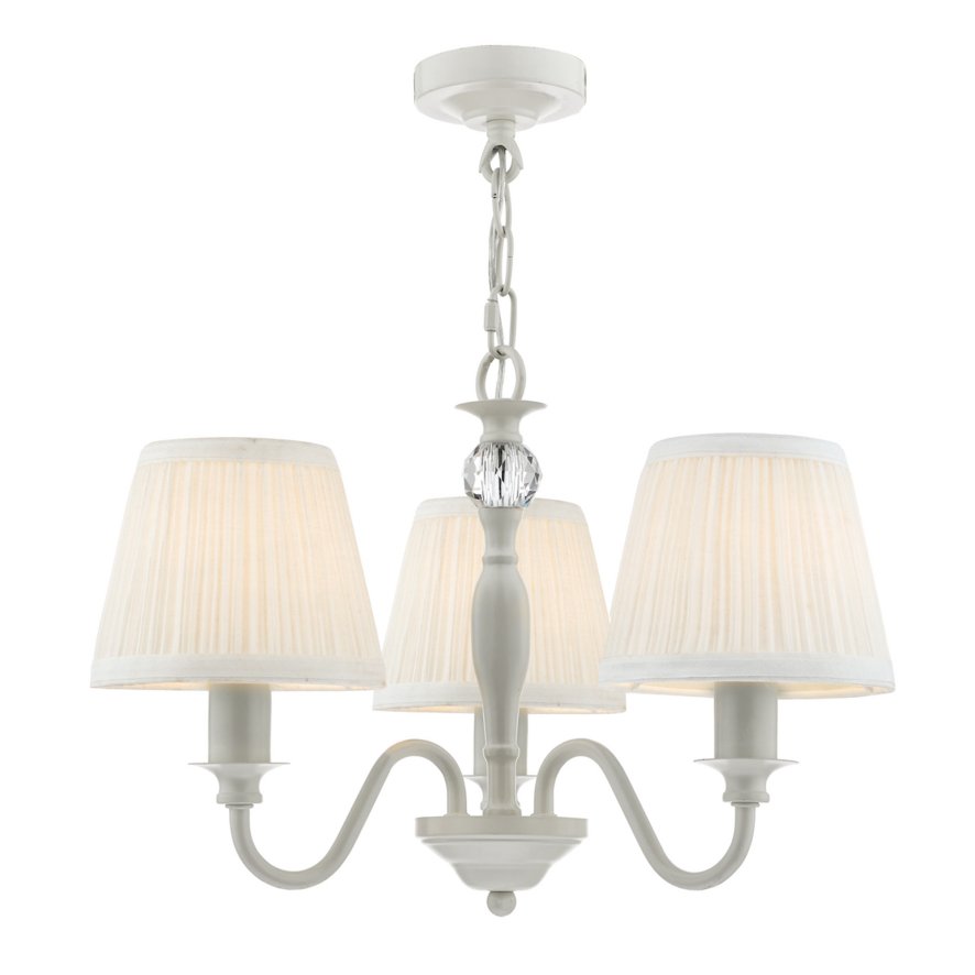 Laura Ashley Laura Ashley - Ellis 3lt Pendant Ivory With Shades