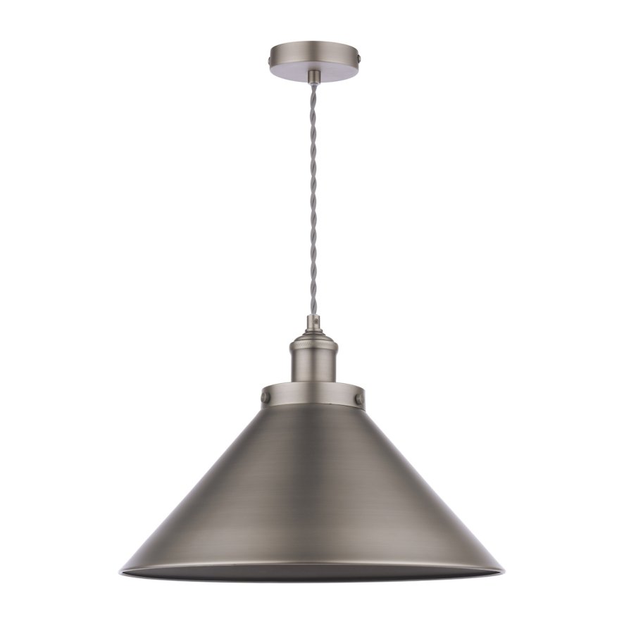 Laura Ashley Laura Ashley Rufus Pendant Industrial Nickel