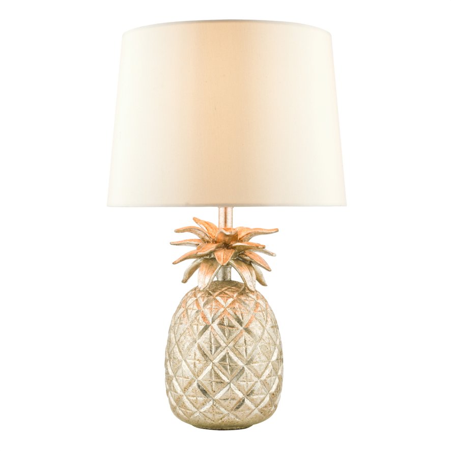 Laura Ashley Laura Ashley - Small Pineapple Table Lamp Champagne Cut Glass With Shade