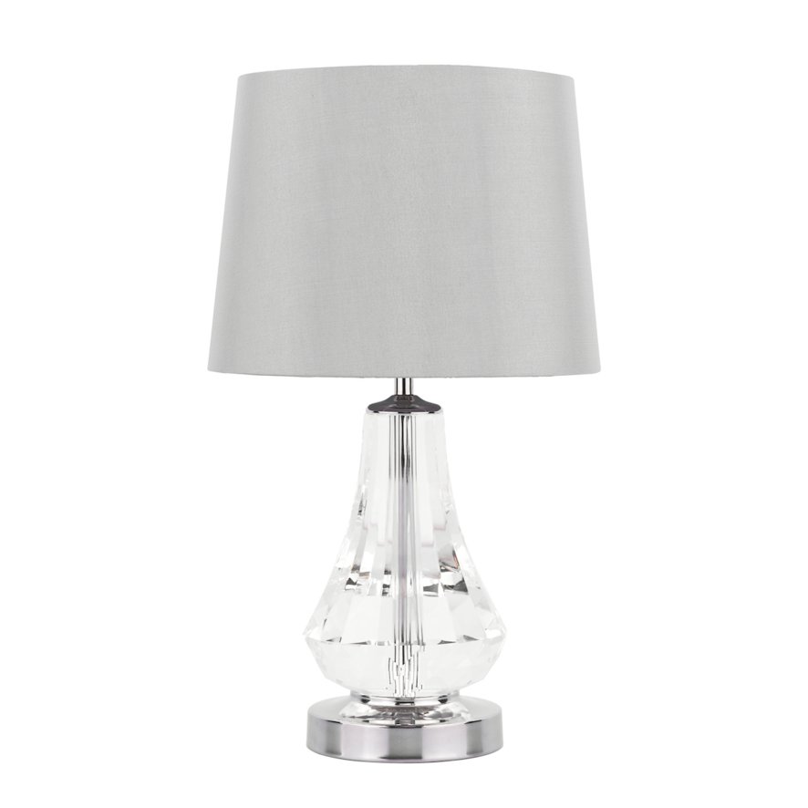 Laura Ashley Laura Ashley - Humby Touch Table Lamp (Crystal Polished Nickel With Shade)