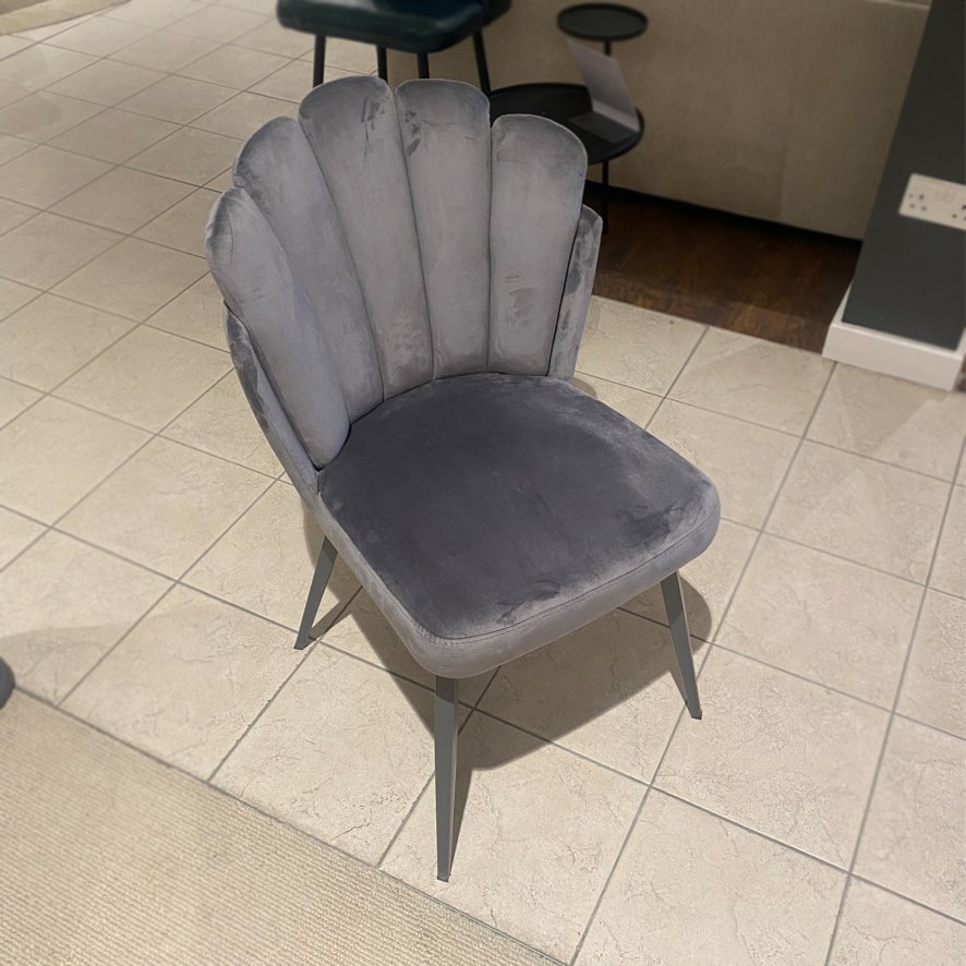 Torelli Furniture Ltd Ferrano - Swivel Dining Chair (Grey Fabric)