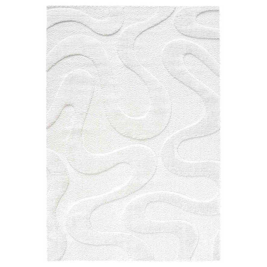 Cleo - Cream Carved Shaggy Texture Rug Cleo - Cream Carved Shaggy Texture Rug