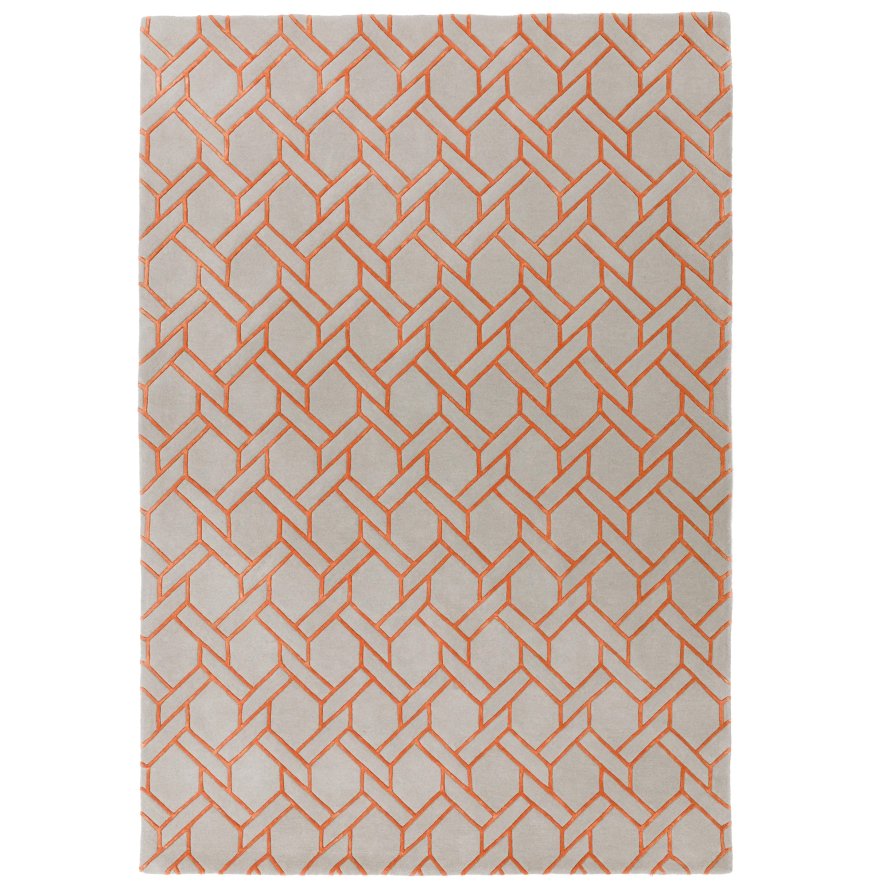 Nexus Rug - Silver/Orange Nexus Rug - Silver/Orange