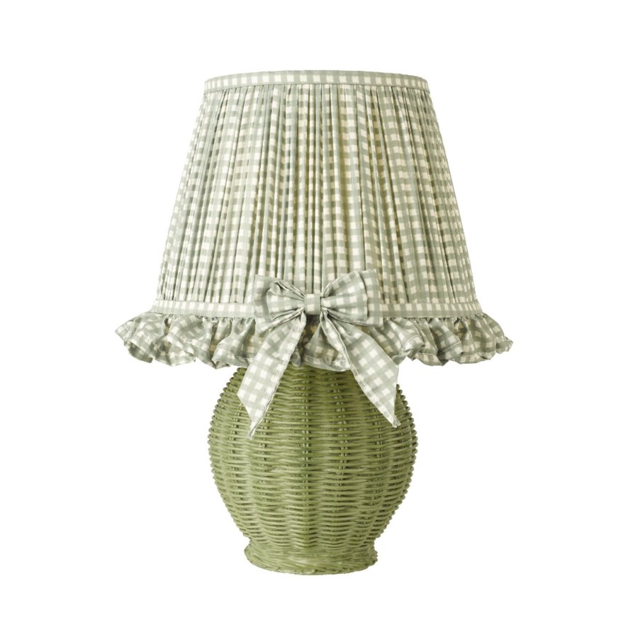 Dar - Omer Table Lamp Matt Green with Antique Brass Dar - Omer Table Lamp Matt Green with Antique Brass