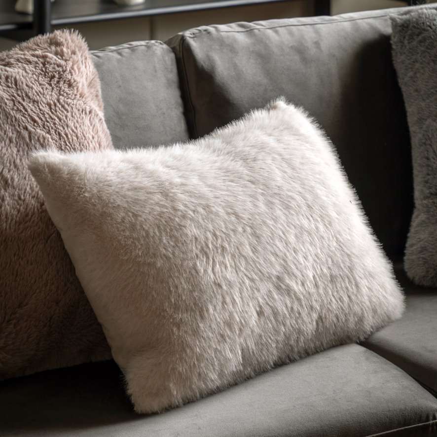 Cushions - Rectangular Maple Faux Fur (Oatmeal) Cushions - Rectangular Maple Faux Fur (Oatmeal)
