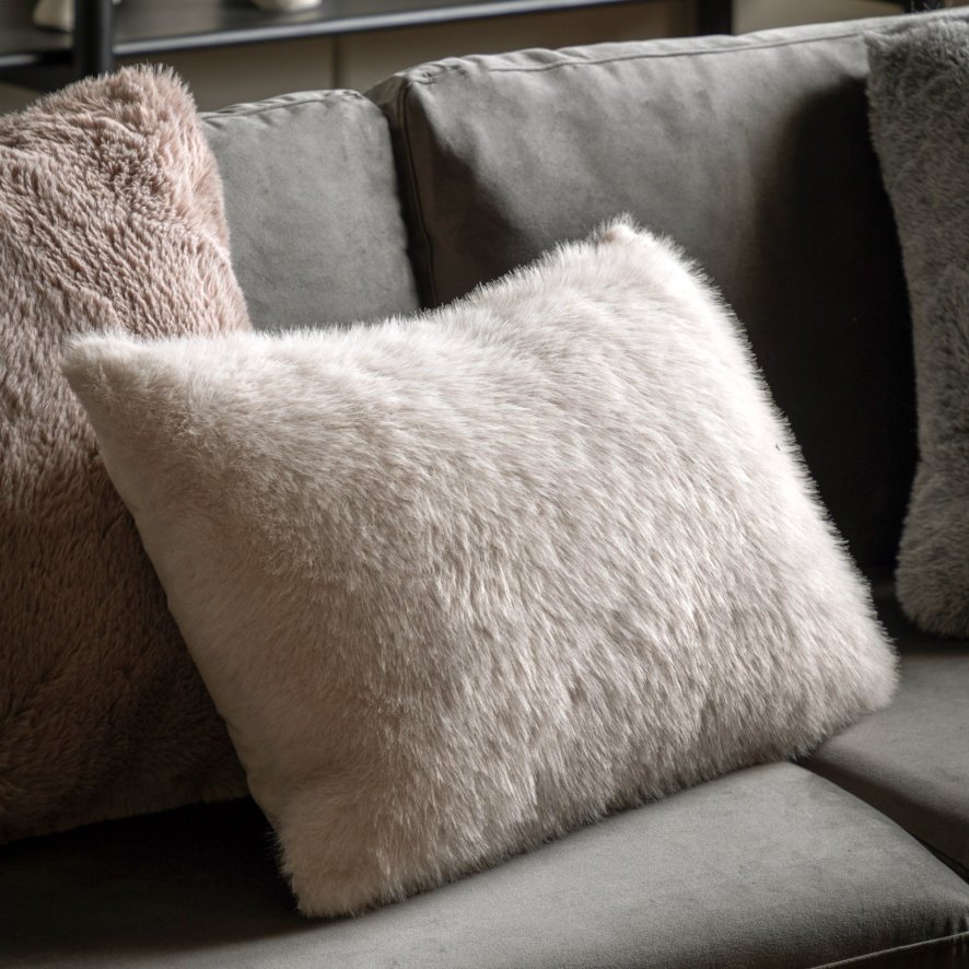 Cushions - Rectangular Maple Faux Fur (Oatmeal) Cushions - Rectangular Maple Faux Fur (Oatmeal)