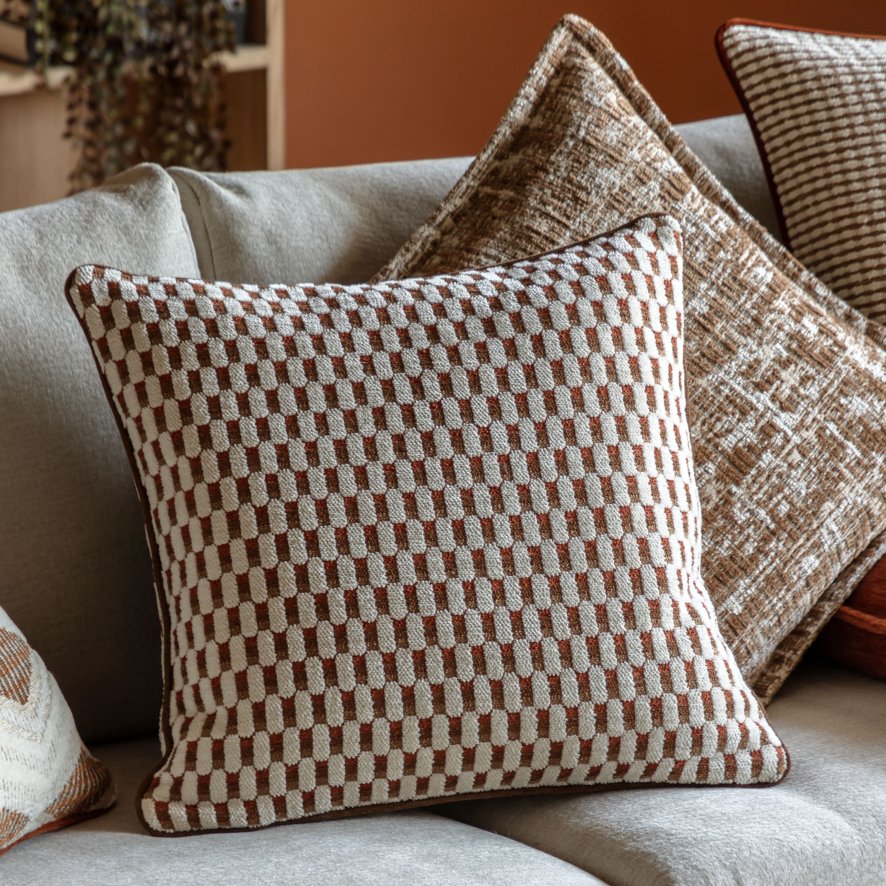 Cushions - Marais Jacquard Cushion Rust Cushions - Marais Jacquard Cushion Rust