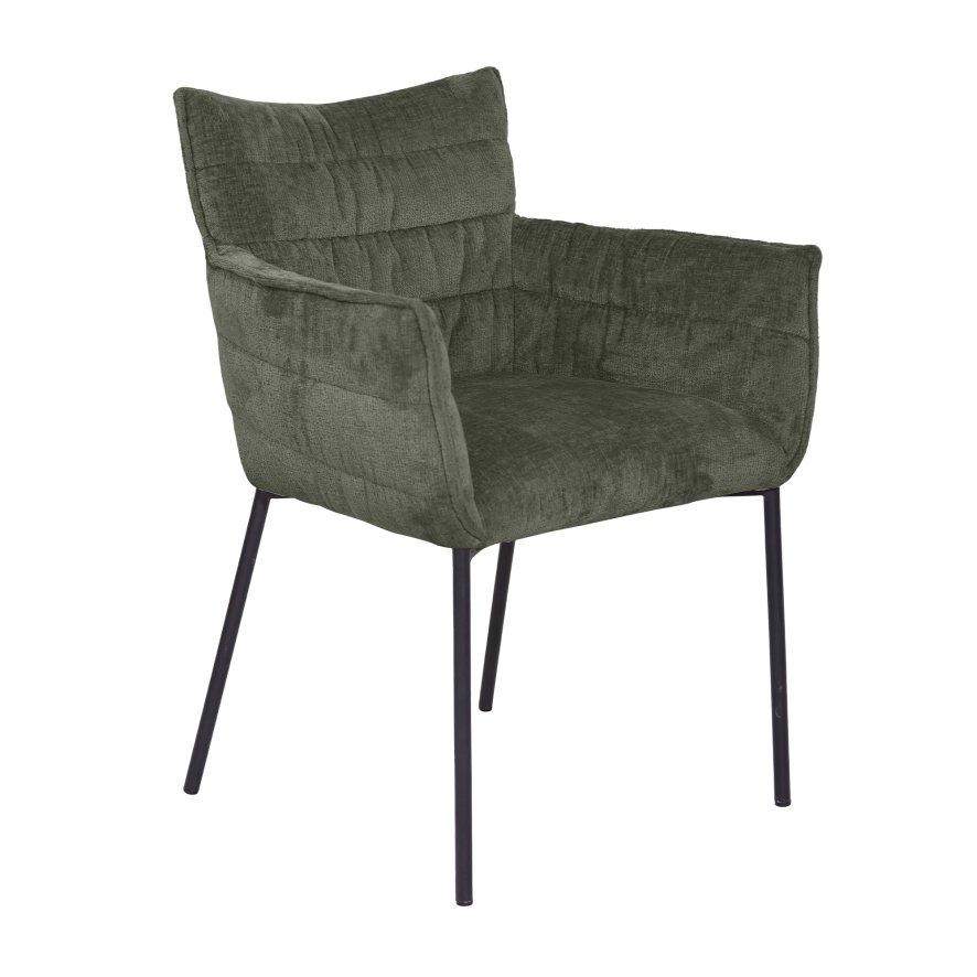 Classic Furniture Loki - Dining Armchair (Green Fabric)