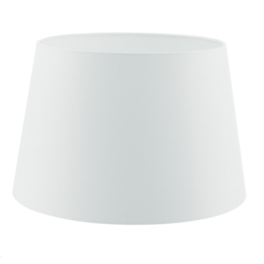 Dar Lighting Dar - Cezanne White Faux Silk Tapered Drum Shade (45cm)