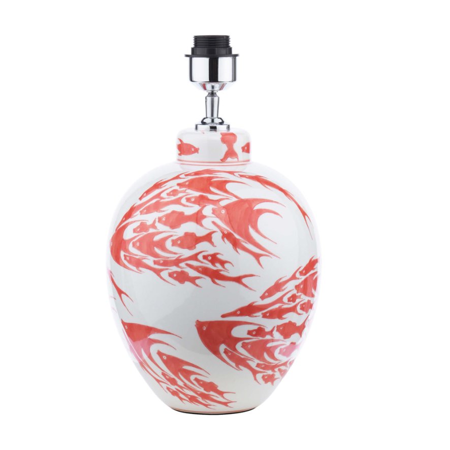 Dar Lighting Dar - Simone Table Lamp Base Only (Coral And White)