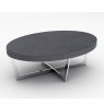 Value Mark Furniture Orion - Oval Coffee Table (Slate)