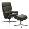 Stressless Stressless Rome - Recliner Chair and Footstool with Adjustable Headrest (Cross Base)